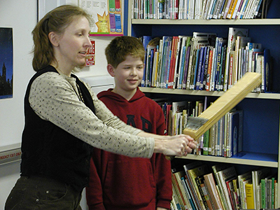 Teaching students how to use slap-stick